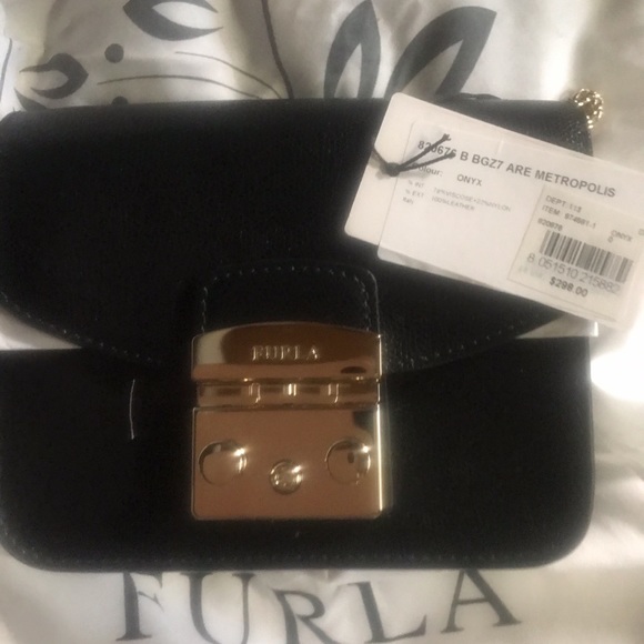 FURLA Women's Metropolis Mini Cross Body - Black - Picture 13 of 15
